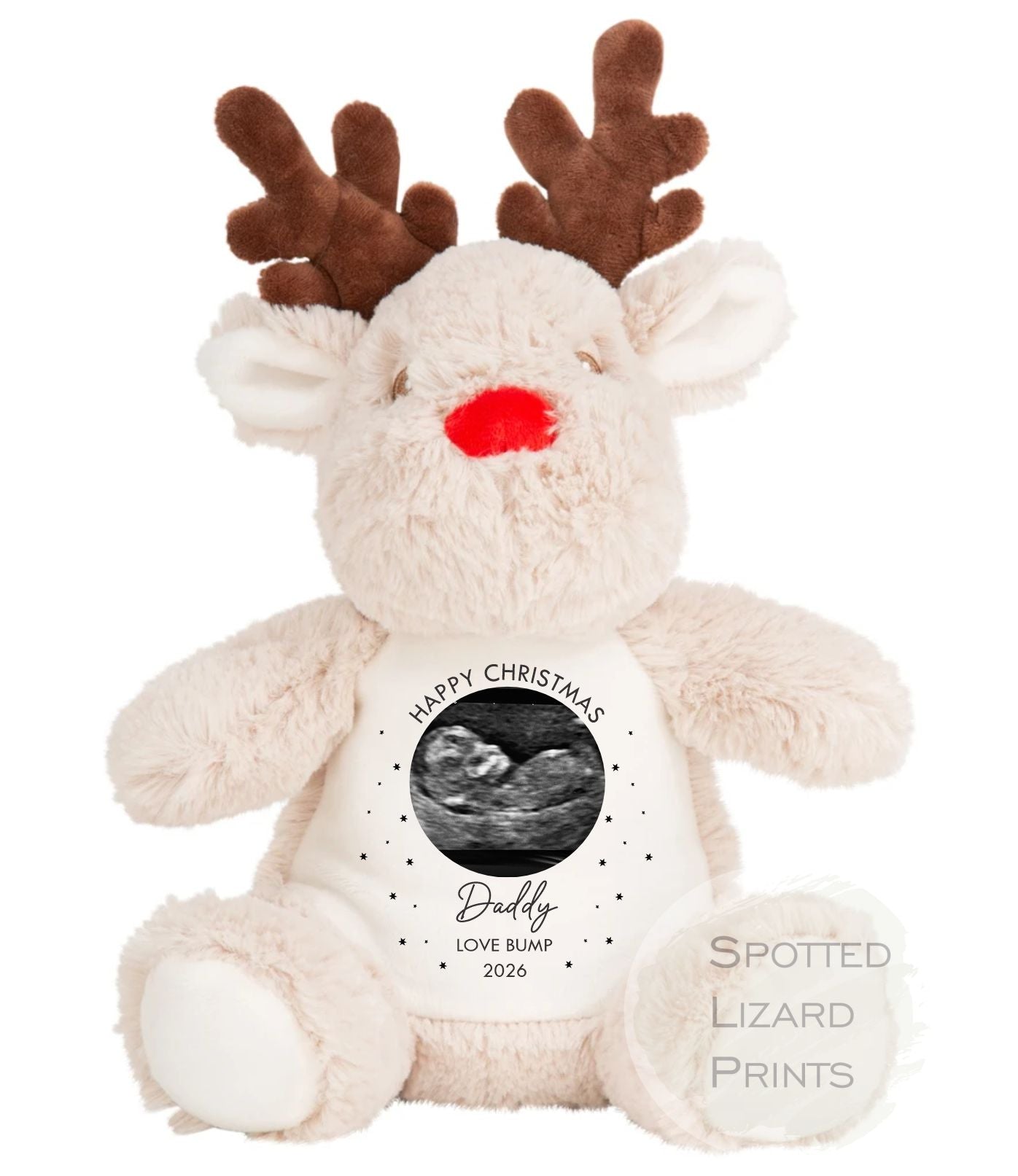 Christmas Gift From Baby to Daddy, Personalised Photo Teddy, First Christmas Daddy Gift, Baby Scan Teddy Bear, New Dad Xmas Keepsake