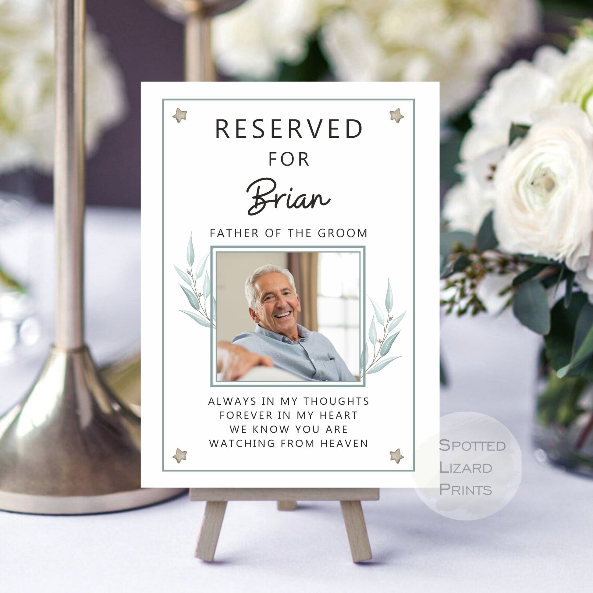 Reserved seat sign