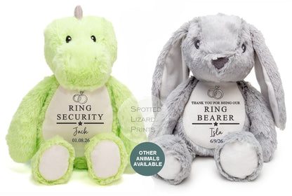Thankyou teddy for ring security Personalised Teddy for kids.