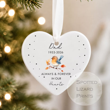 Personalised Memorial Ornament | Remembrance Ornament | Robins Appear Bauble Memorial Gift | Remembrance Gift | Family Loss Christmas 2026