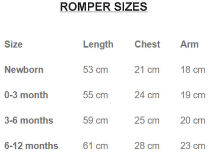 Spotted Lizard prints sizing chart