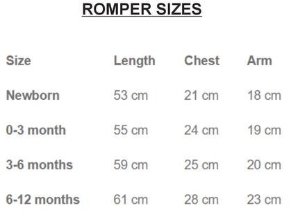 Page Boy size chart