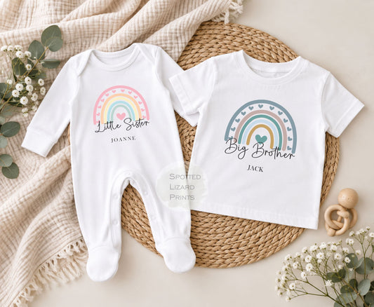 Big Brother Kids T-shirt- Brothers Toddler Clothing Cute T-shirt Siblings Gift Idea, Matching Sibling Top Promoted to Big Sister Big Brother