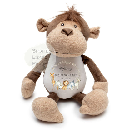 Personalised Christening Teddy - Christening Gift, Big Brother, Little Brother Soft Toy - New Baby Gift - Baby Girl Baby Boy