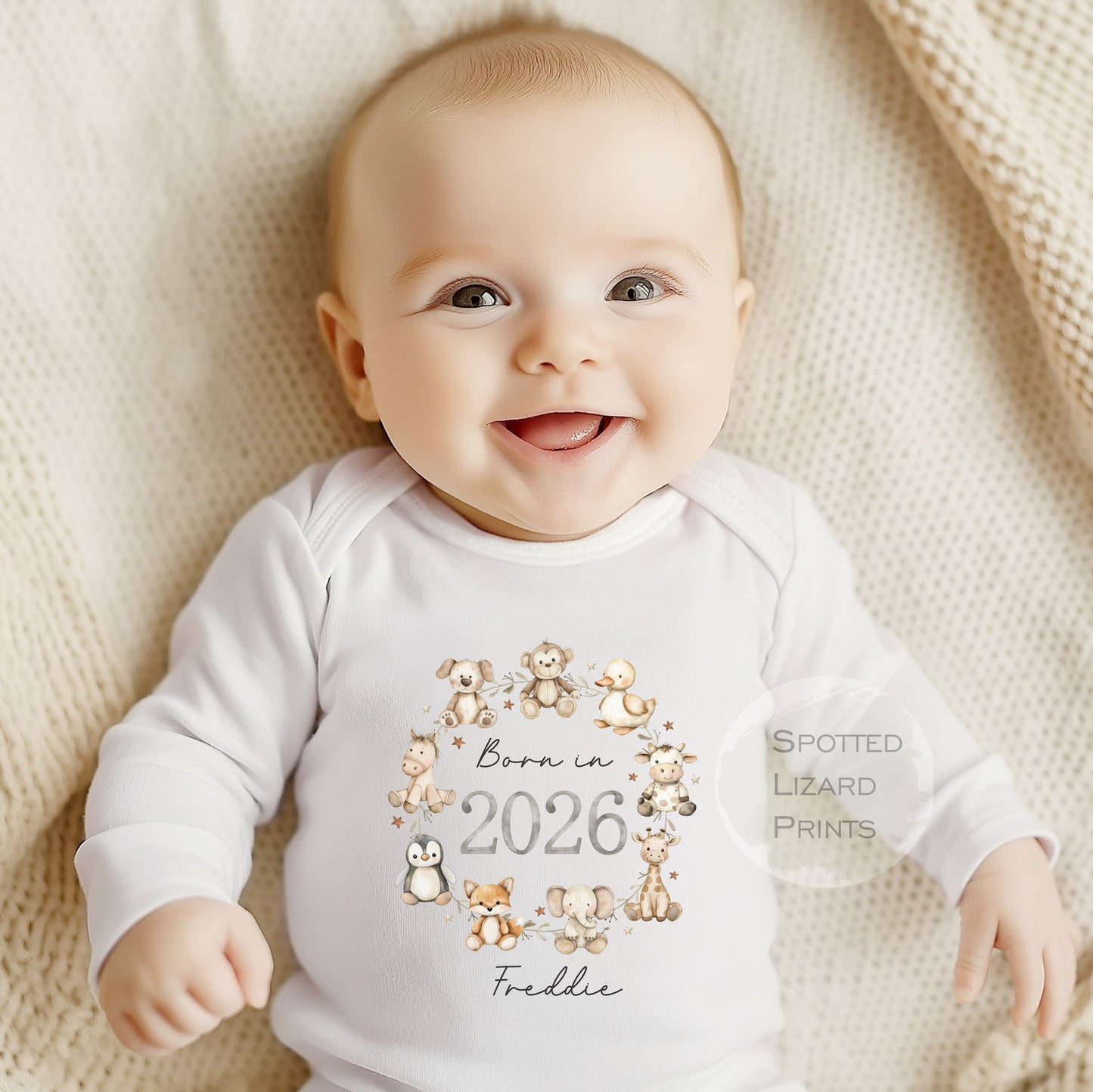Born in 2026 - Personalised Baby vest - Born in 2026 Baby Grow - Born in 2026 Baby clothes - Born in 2026 sleepsuit - personalised Baby clothes