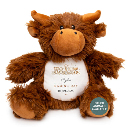 Personalised Christening Teddy - Christening Gift, Big Brother, Little Brother Soft Toy - New Baby Gift - Baby Girl Baby Boy - Higgle Bears