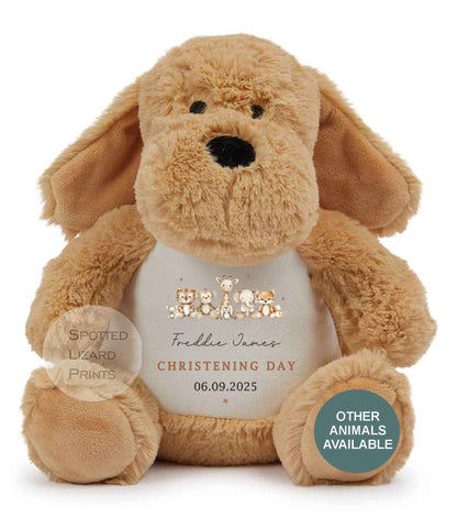 Personalised Christening Teddy - Christening Gift, Big Brother, Little Brother Soft Toy - New Baby Gift - Baby Girl Baby Boy - Higgle Bears