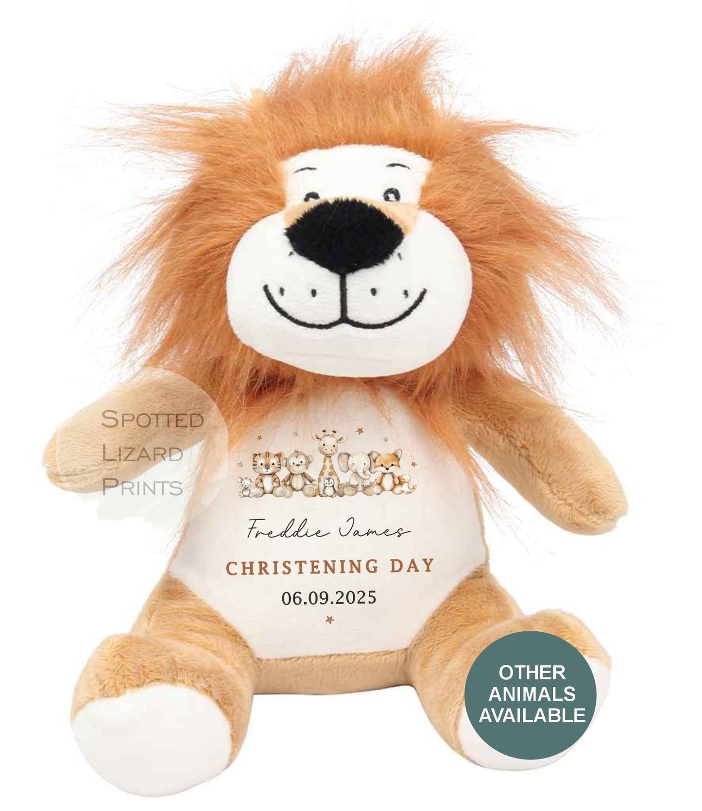 Personalised Christening Teddy - Christening Gift, Big Brother, Little Brother Soft Toy - New Baby Gift - Baby Girl Baby Boy - Higgle Bears