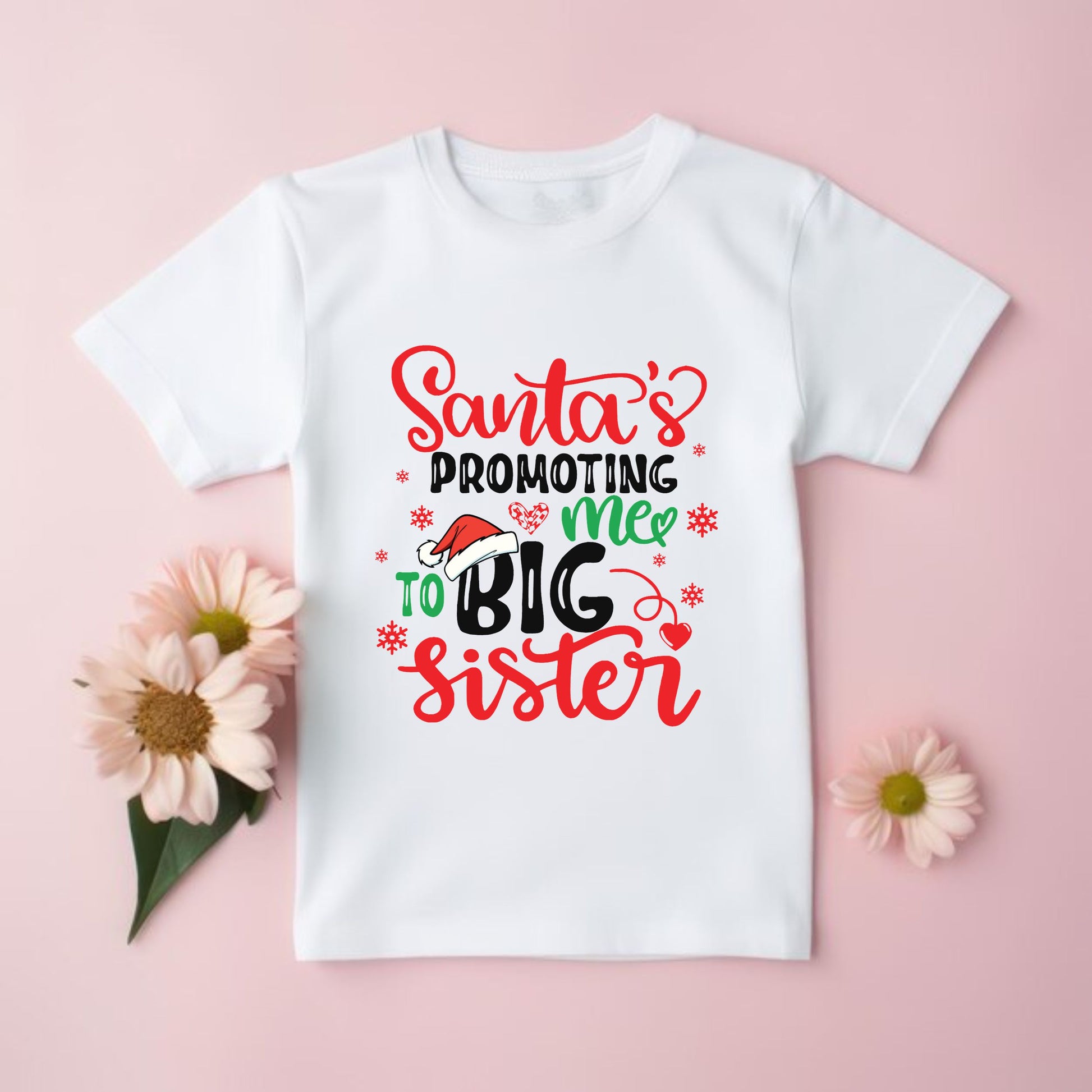 personalised white t-shirt promoted by santa