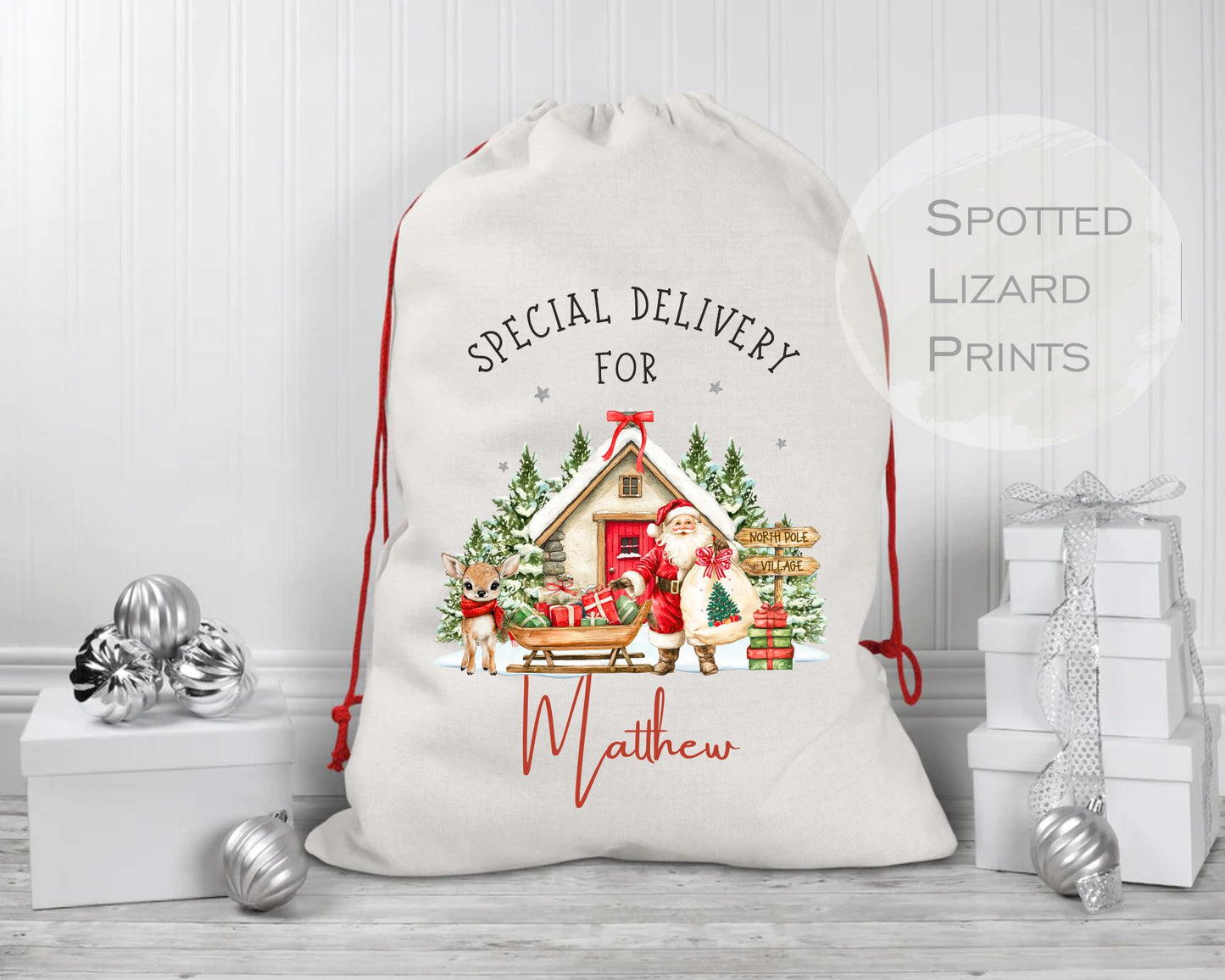 Personalised Christmas Santa Sack