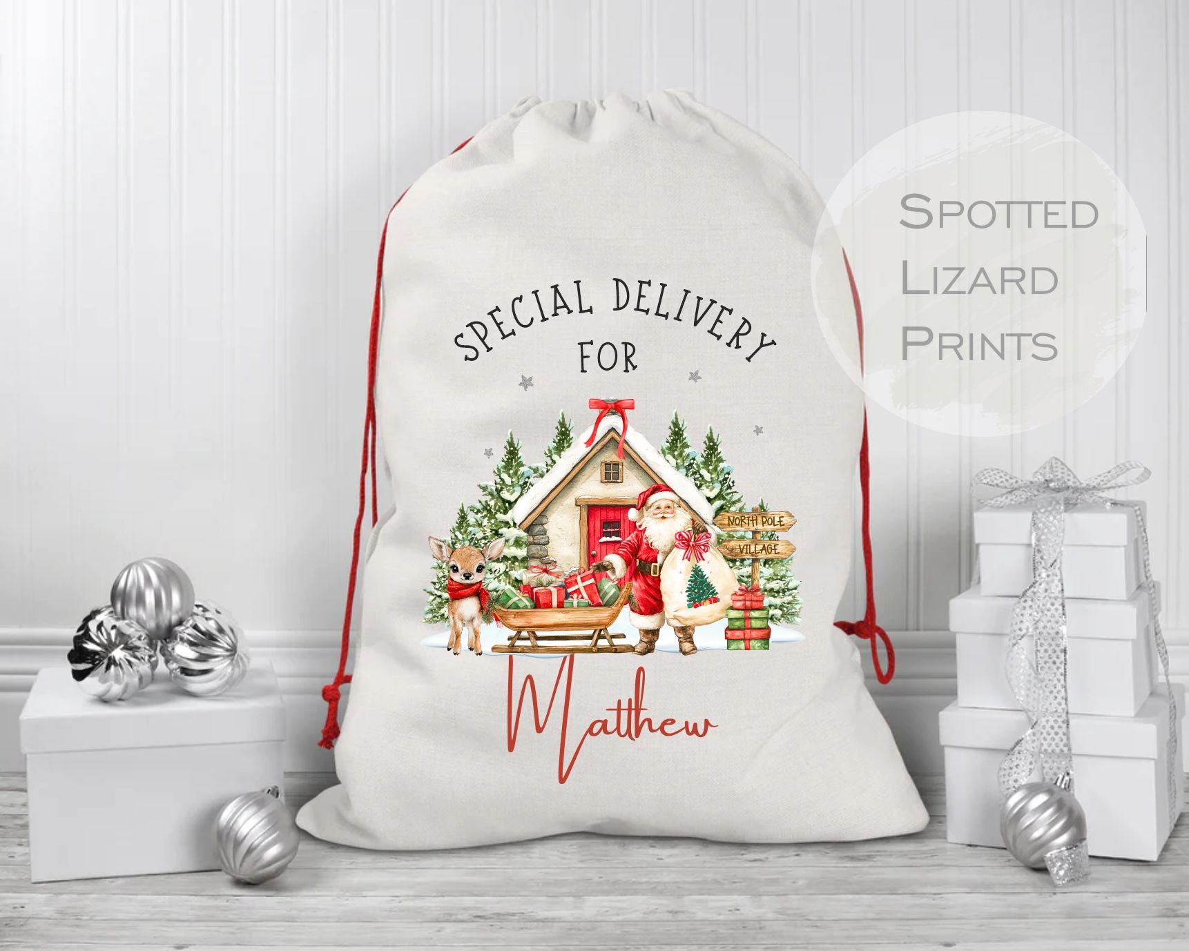 Personalised Christmas Santa Sack