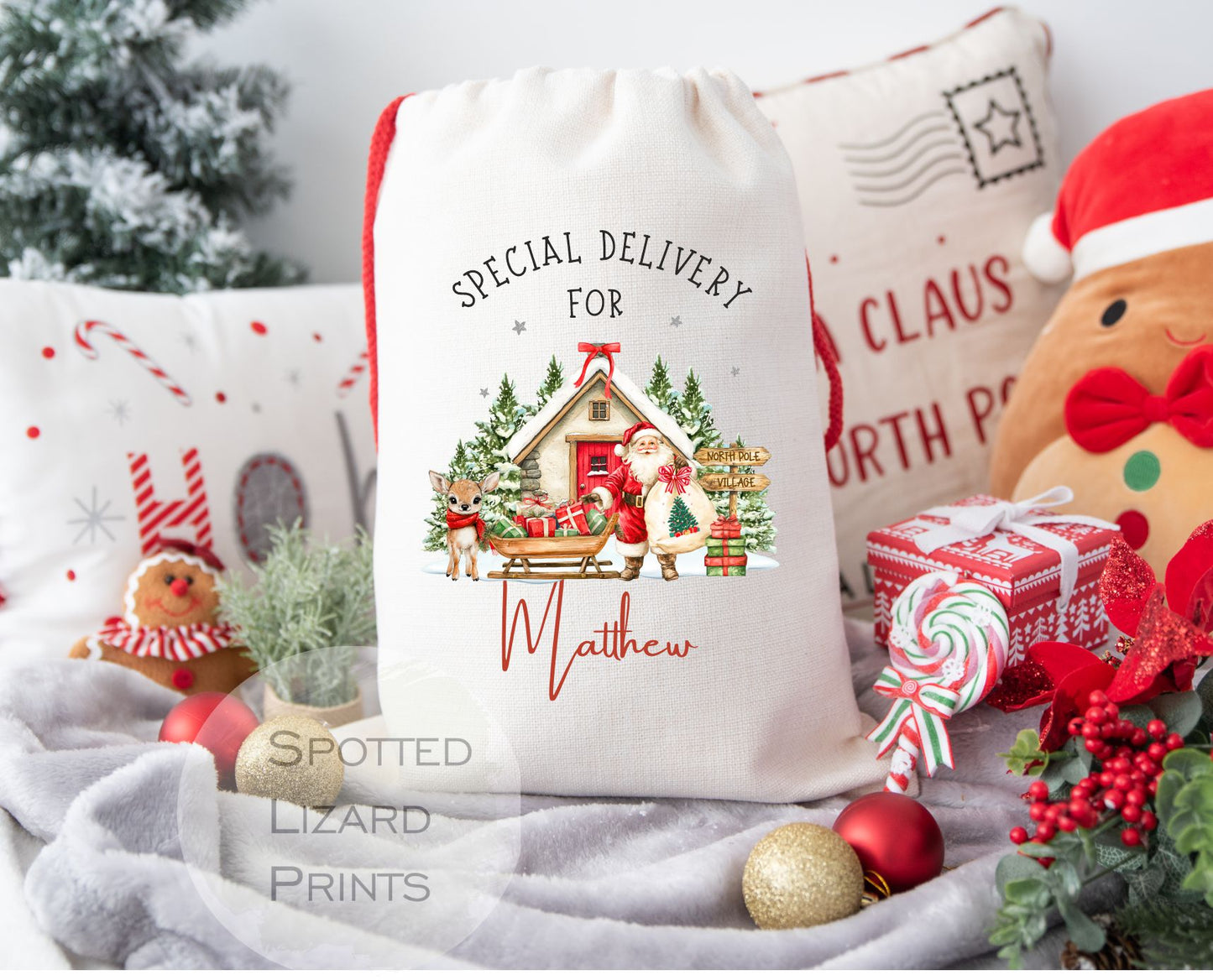 Personalised Christmas Santa Sack