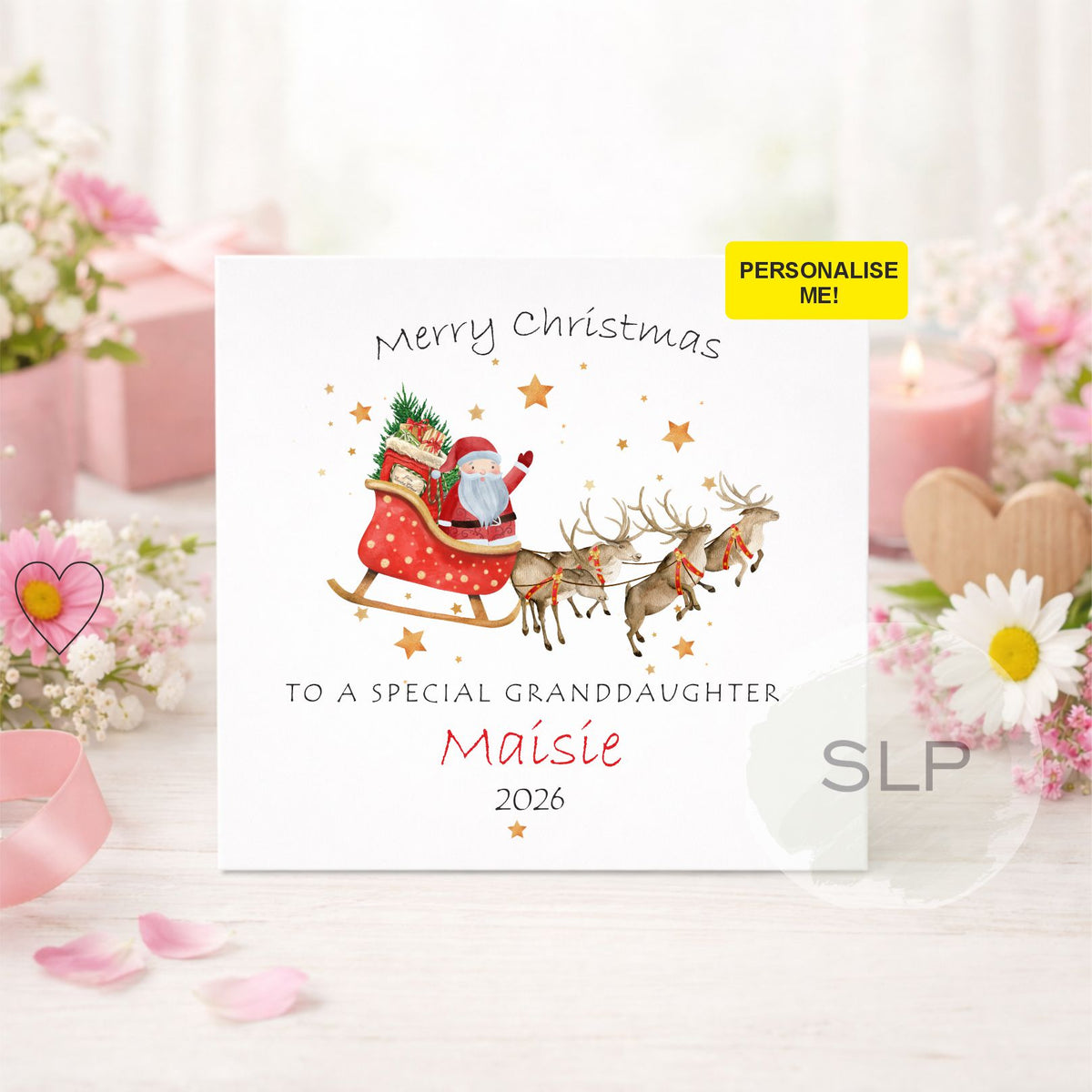 Personalised Grandson or Granddaughter Christmas Card