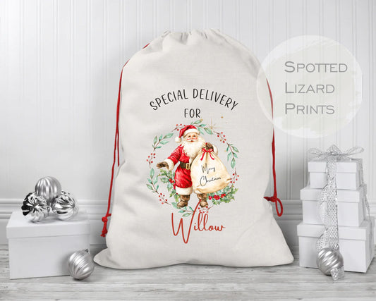 Personalised Father Christmas Santa Sack