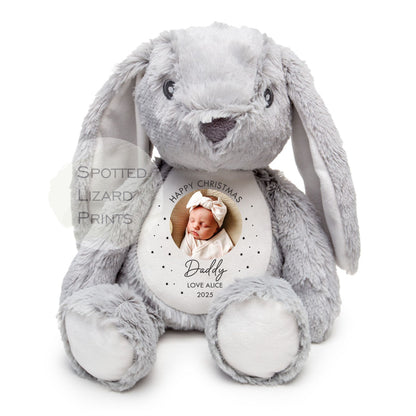 Christmas gift for new born Babies. Personalised soft toy. Baby scan image printed on.