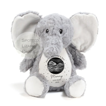 Mothers Day Gift From Bump Bunny Soft Toy - Mummy Teddy Bear - Baby Scan Teddy - Mothers Day From Bump - First Mothers Day Gift