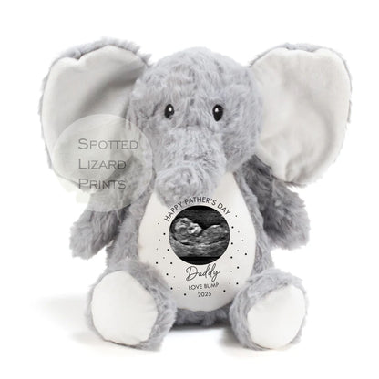 Fathers Day Gift From Bump Bunny Soft Toy - Daddy Teddy Bear - Baby Scan Teddy - Father's Day From Bump - First Father's Day Gift