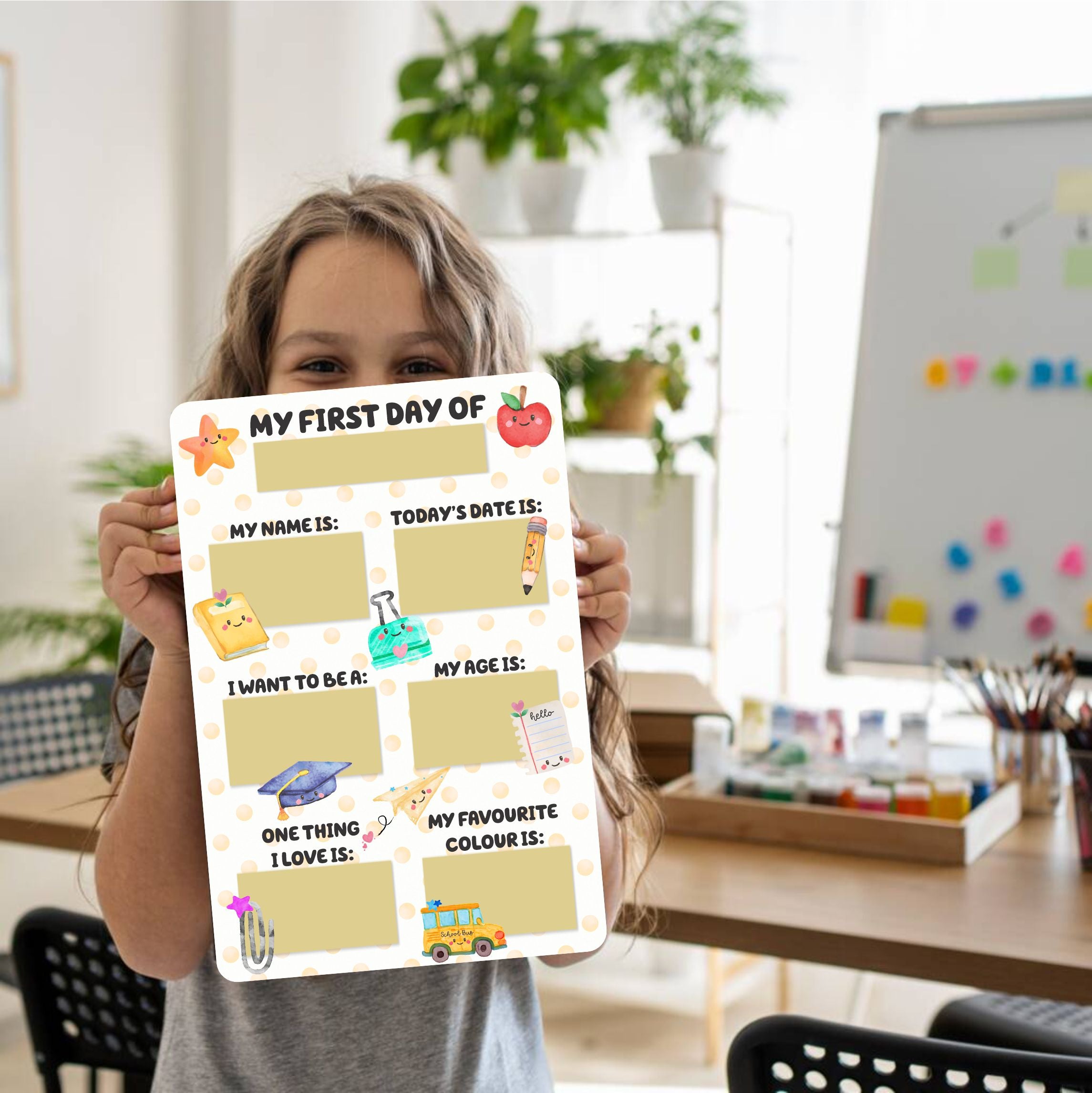 Lisa Rd Matching Board First Day of School Sign - School Journey Sign – Spottedlizardprints