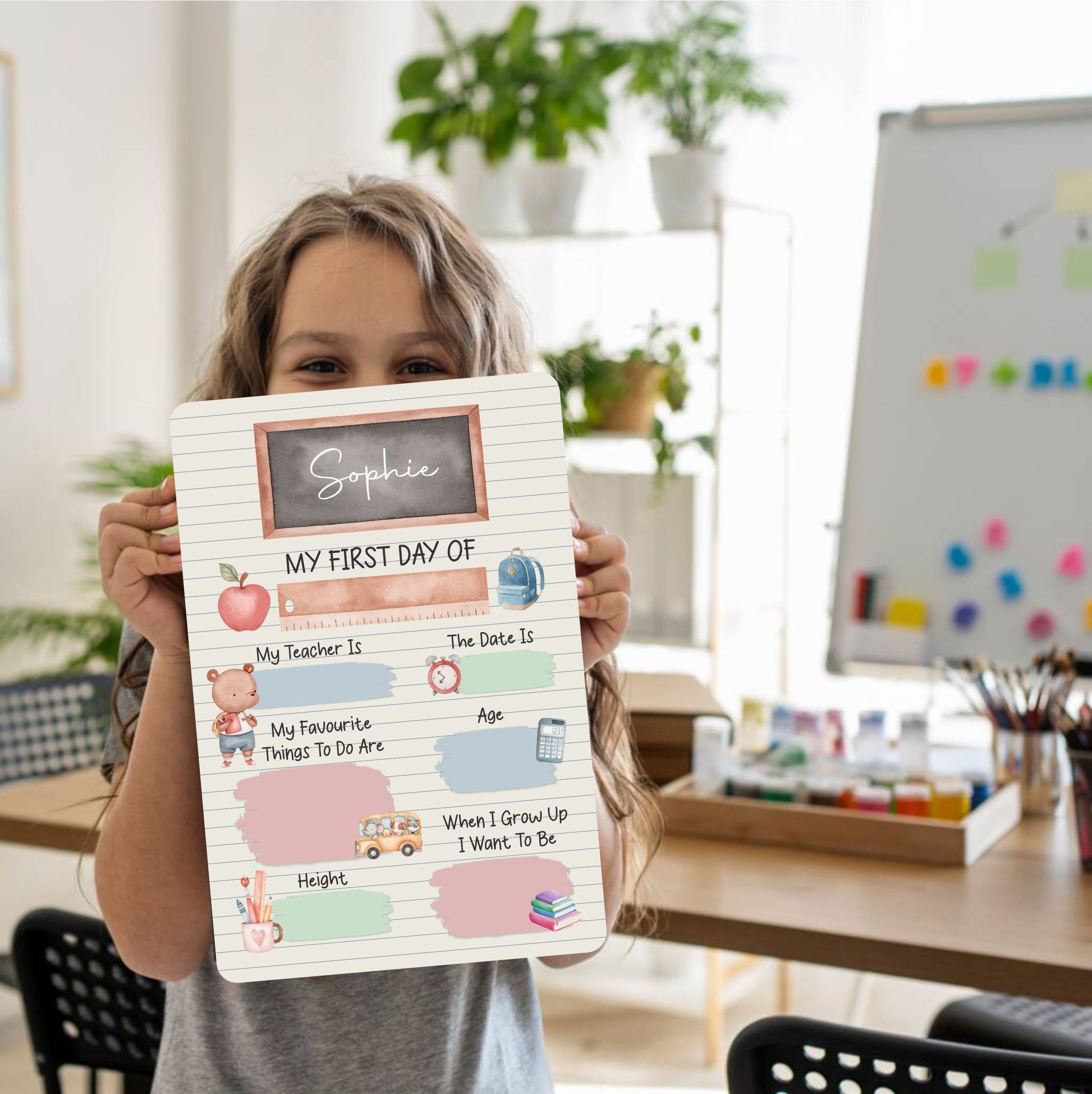 personalised reusable school journey board