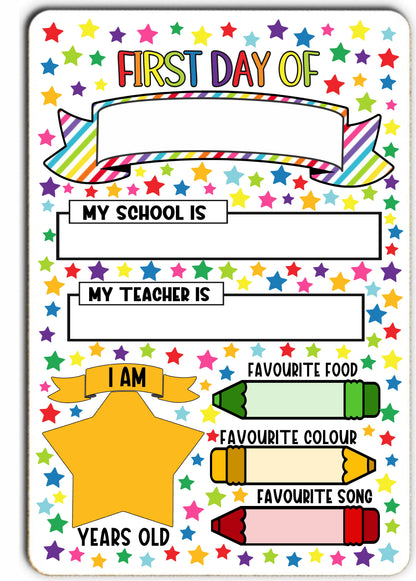 personalised reusable school journey board