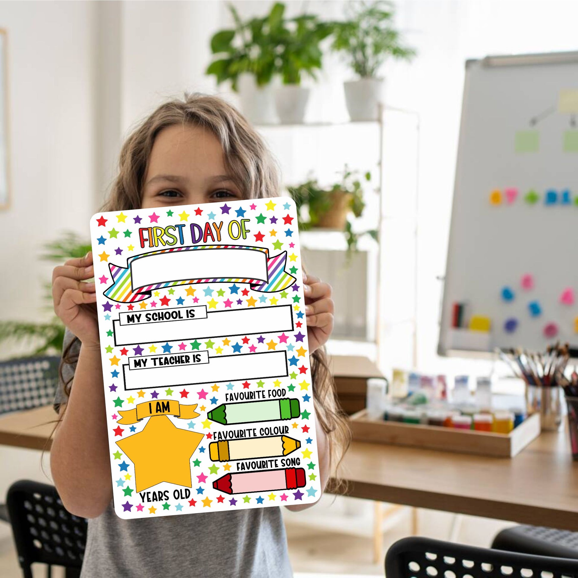Personalised First Day of School Sign - School Journey Sign - First Day of Nursery - School Milestone Sign - First Day of Reception Gifts