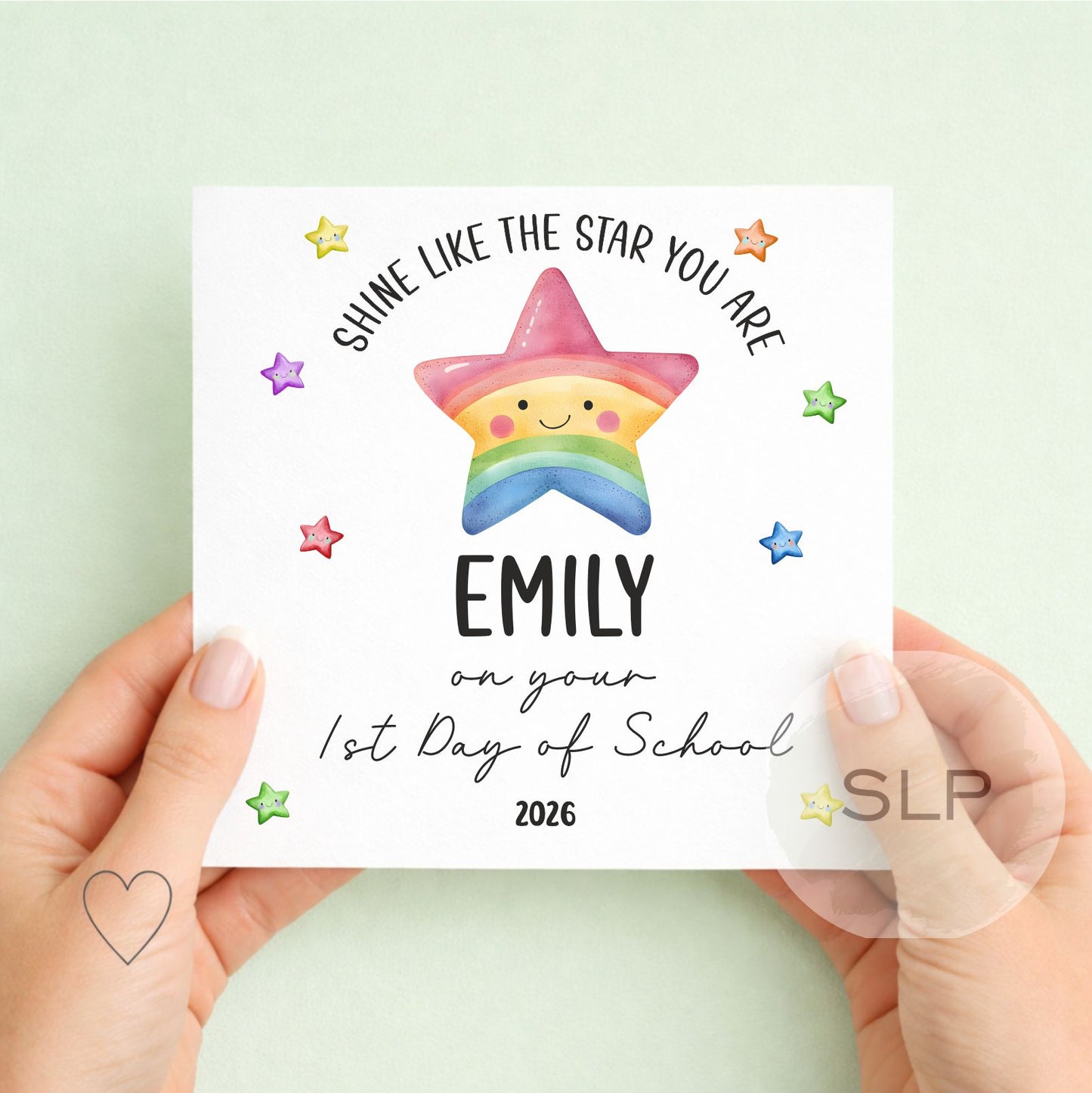 Personalised First Day of School Card | First Day at Nursery Card | Daughter / Son Back to School Card | Custom Name Keepsake