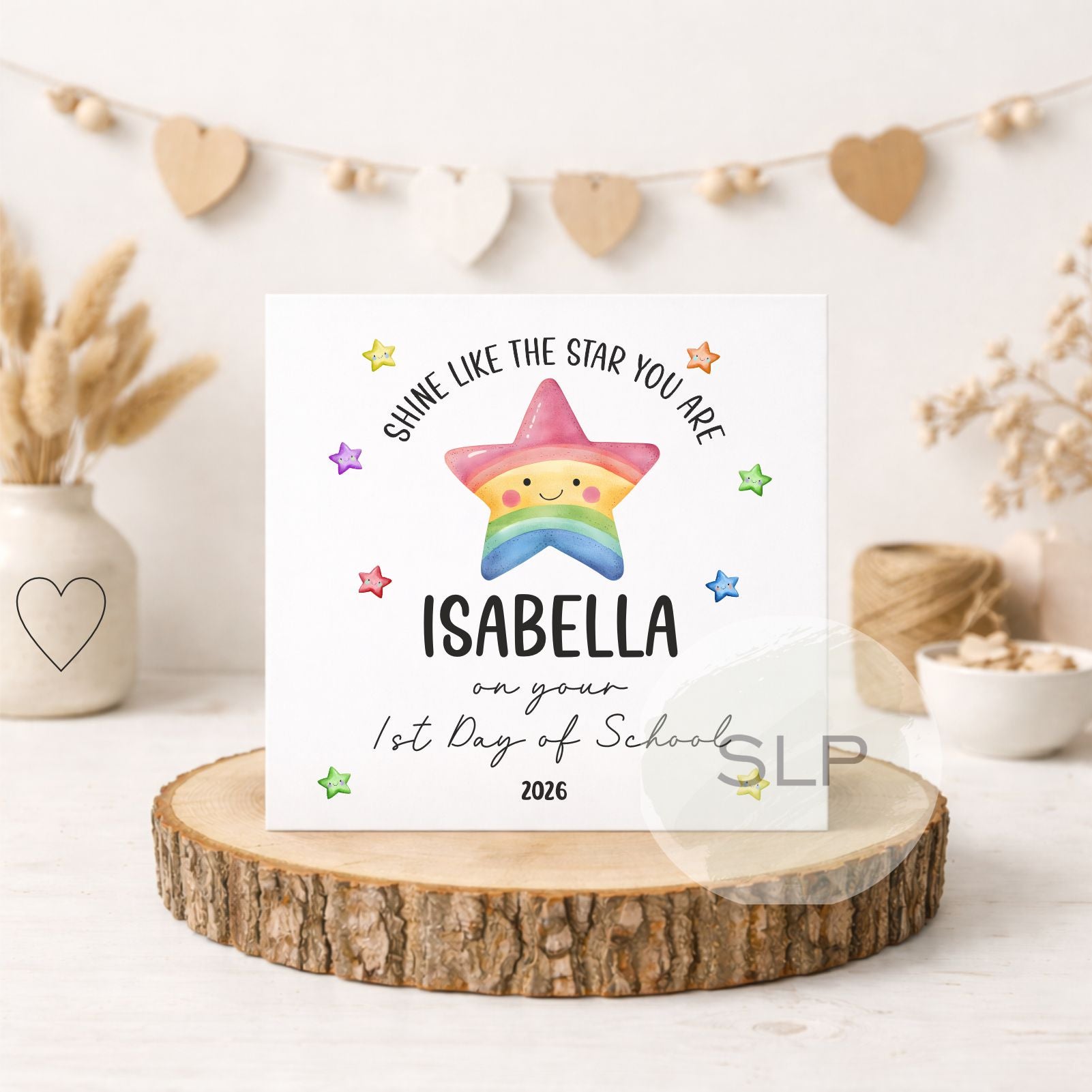 Personalised First Day of School Card | First Day at Nursery Card | Daughter / Son Back to School Card | Custom Name Keepsake