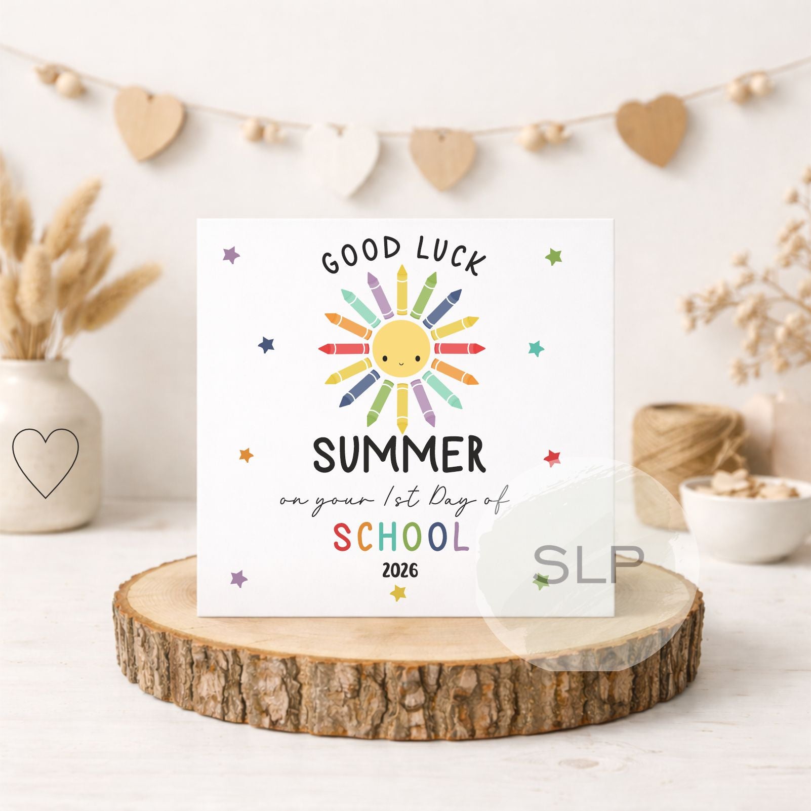 Personalised First Day of School Card | First Day at Nursery Card | Daughter / Son Back to School Card | Custom Name Keepsake