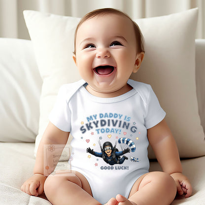 Skydiving today Sweatshirt, Vest, Sleepsuit,  or T Shirt, Cheering for Daddy, Mummy, My Mum is Skydiving T Shirt, My Daddy is Skydiving