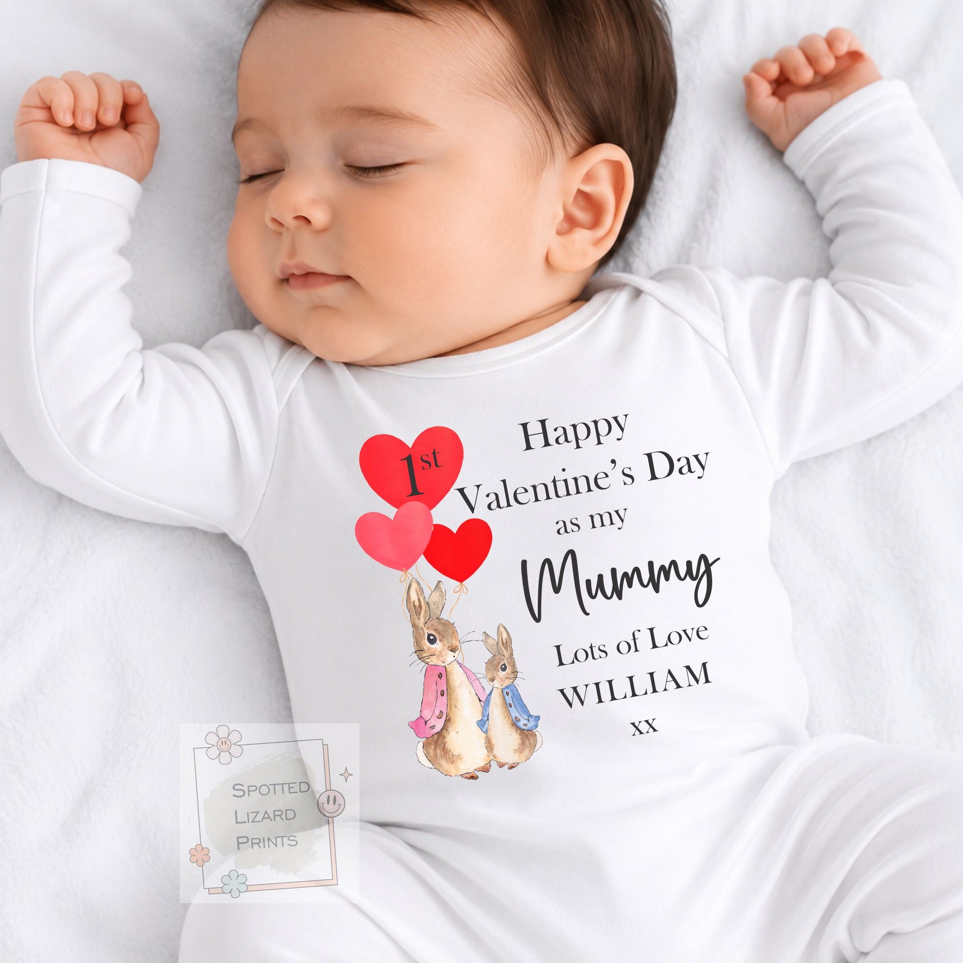 Personalised First Valentine's Day as my mummy  Baby Bodysuit, Baby Valentine's Outfit | Valentines Sleepsuit, First Valentine Sweatshirt