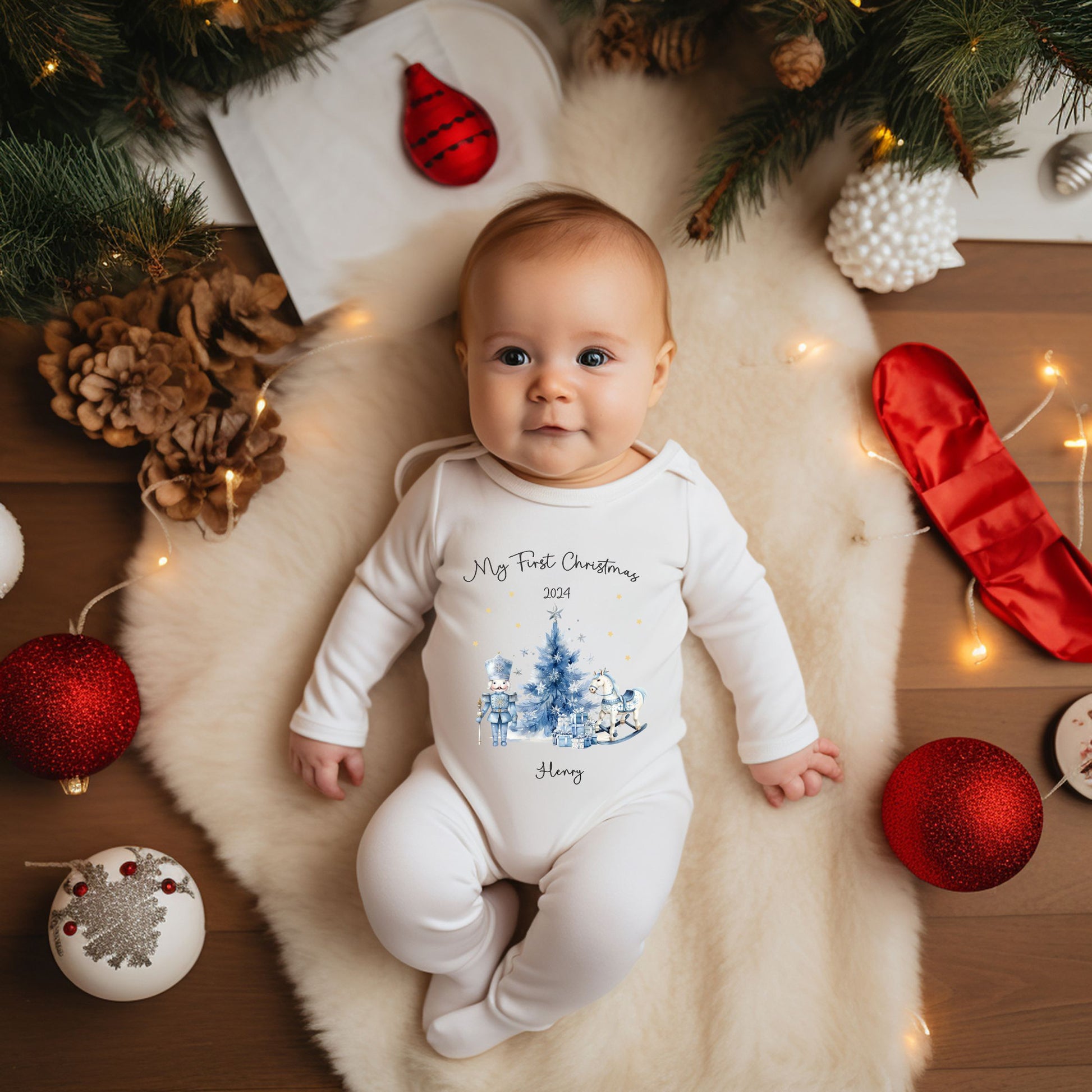 My first Christmas Baby Romper