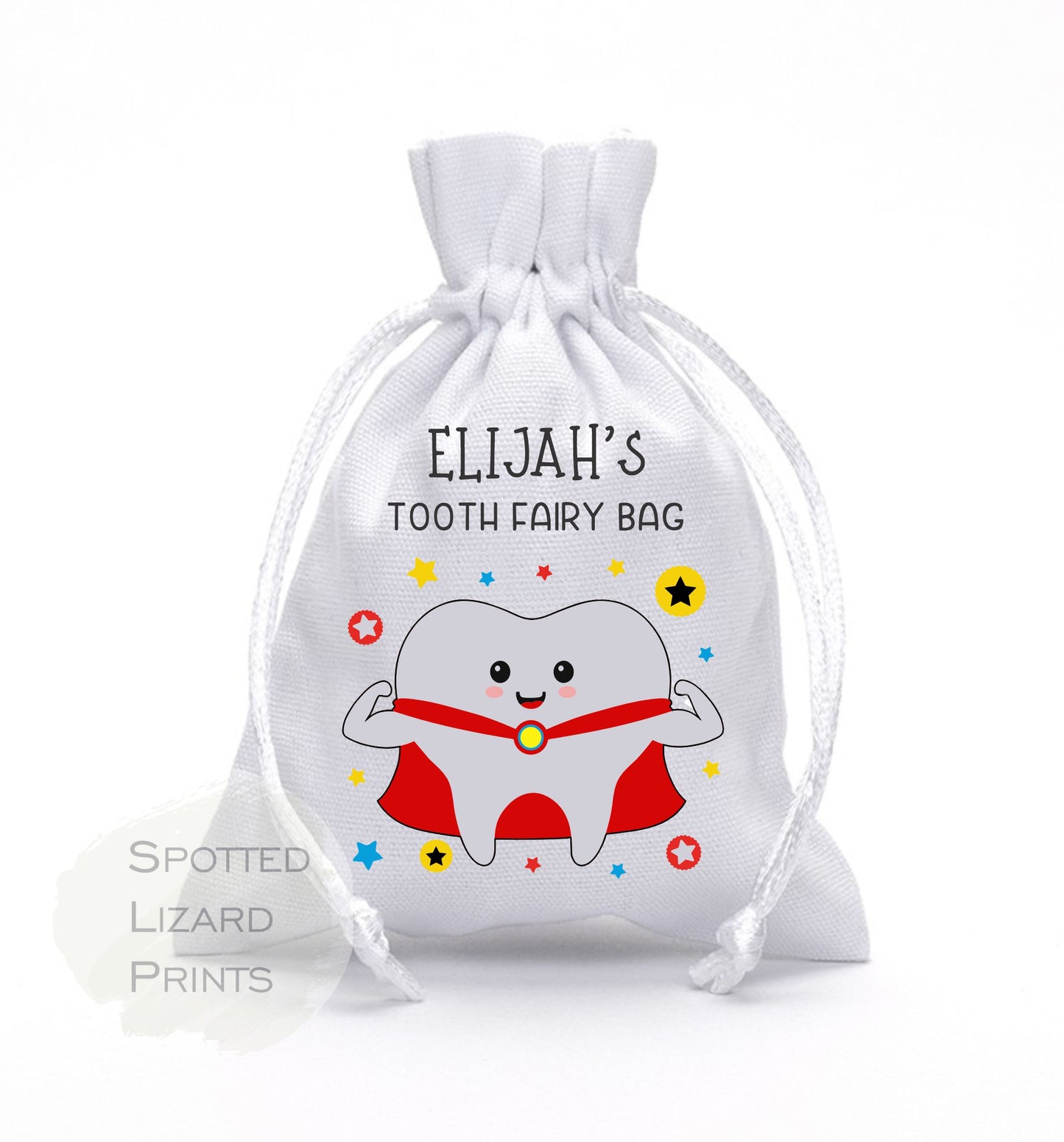 personalised tooth fairy bag