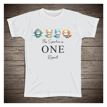 Kids T-Shirt personalised super hero