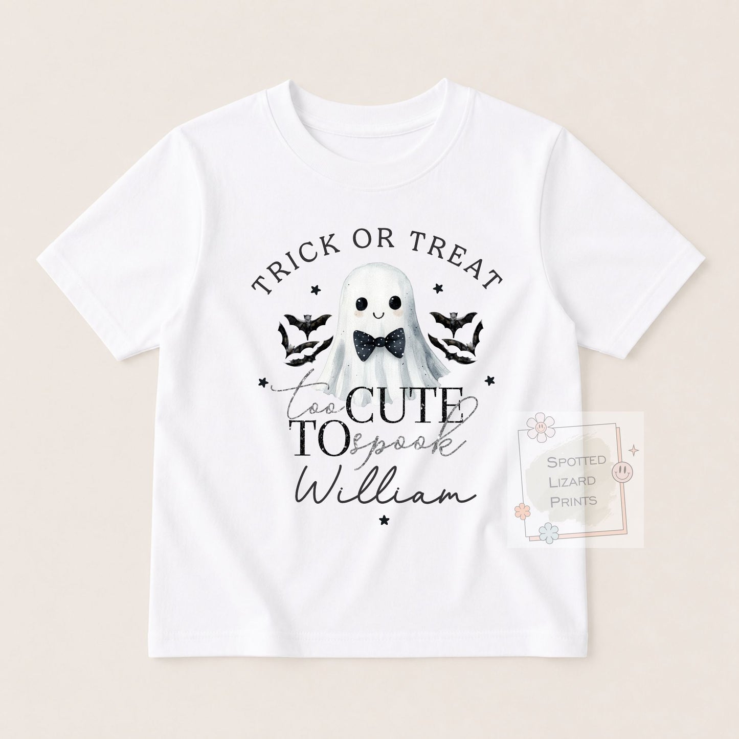 Personalised Cute Ghost Halloween Sweatshirt for Boys | Personalised Halloween Jumper | Ghost Trick or Treat Outfit | Baby Boy Halloween Sweatshirt | Custom Halloween Clothing