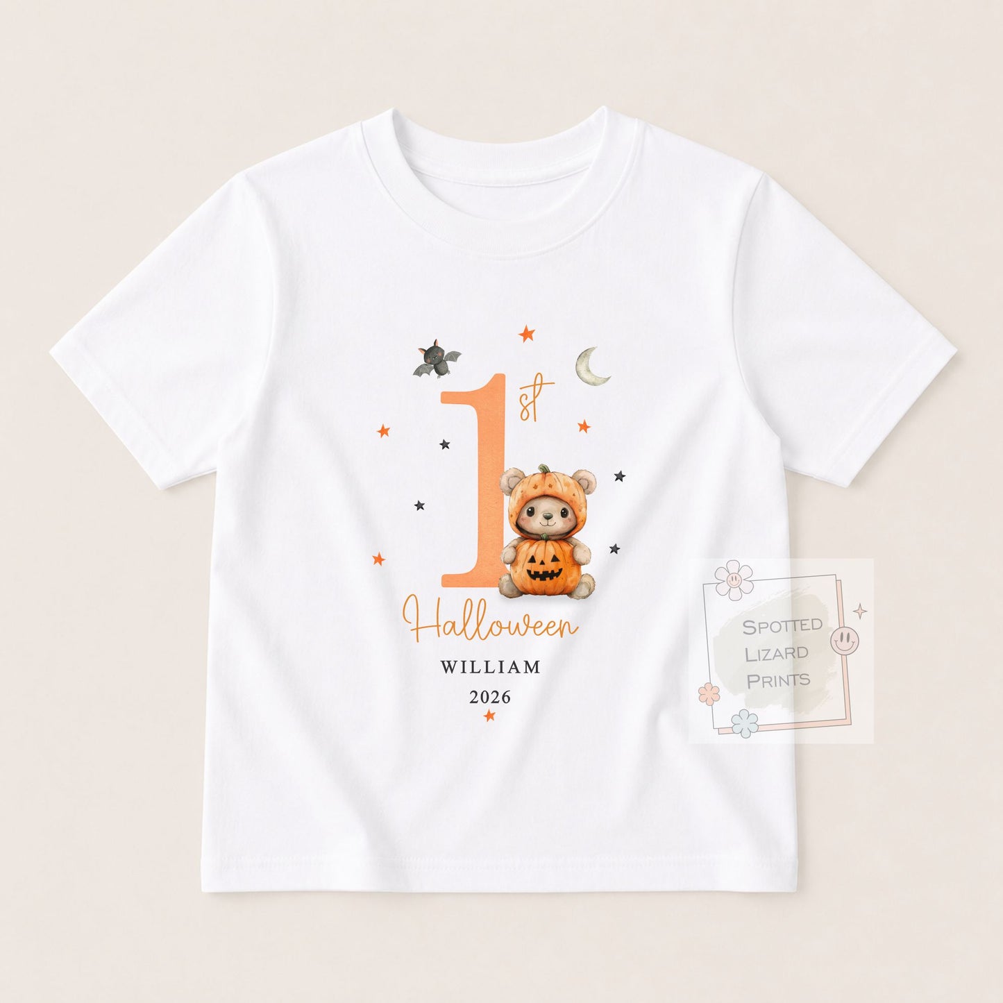 Personalised First Halloween Baby outfit | Baby Halloween Costume Gift | First Halloween Sleepsuit, Vest or T-shirt
