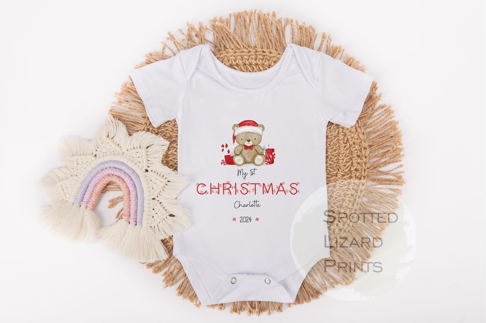 personalised my first Christmas Baby vest