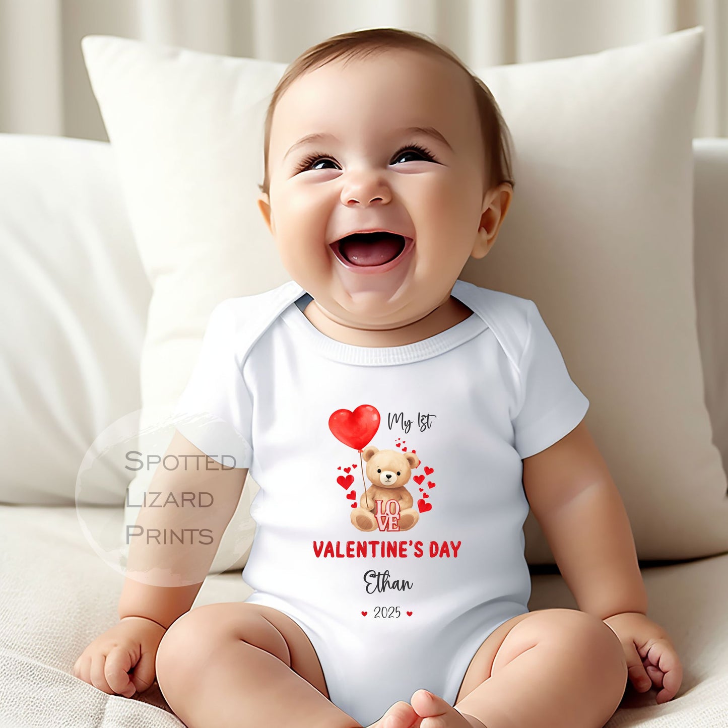 Personalised My First Valentines Sleepsuit Baby Girl / Boy Outfit First Valentines 1st Valentines - Valentines Day