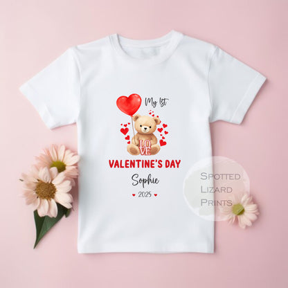 Personalised My First Valentines Sleepsuit Baby Girl / Boy Outfit First Valentines 1st Valentines - Valentines Day