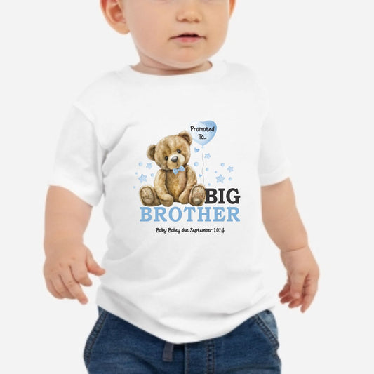 personalised pregnancy reveal T-shirt for shildren