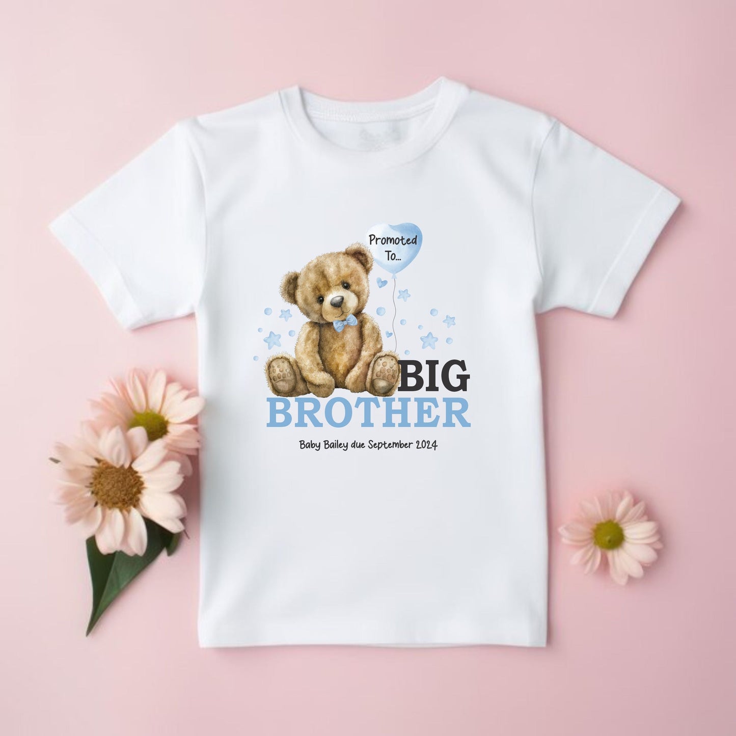 personalised kids clothing for pregnancy reveal