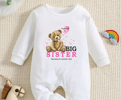 going to be a big brother or sister romper