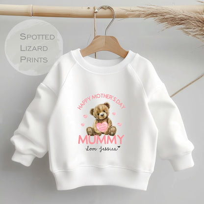 Personalised Mother's Day Kids Sweatshirt - Mother's Day Sweatshirt - I Love my Mummy Sweatshirt - Kids Matching Jumpers Sibling - Mum Gift