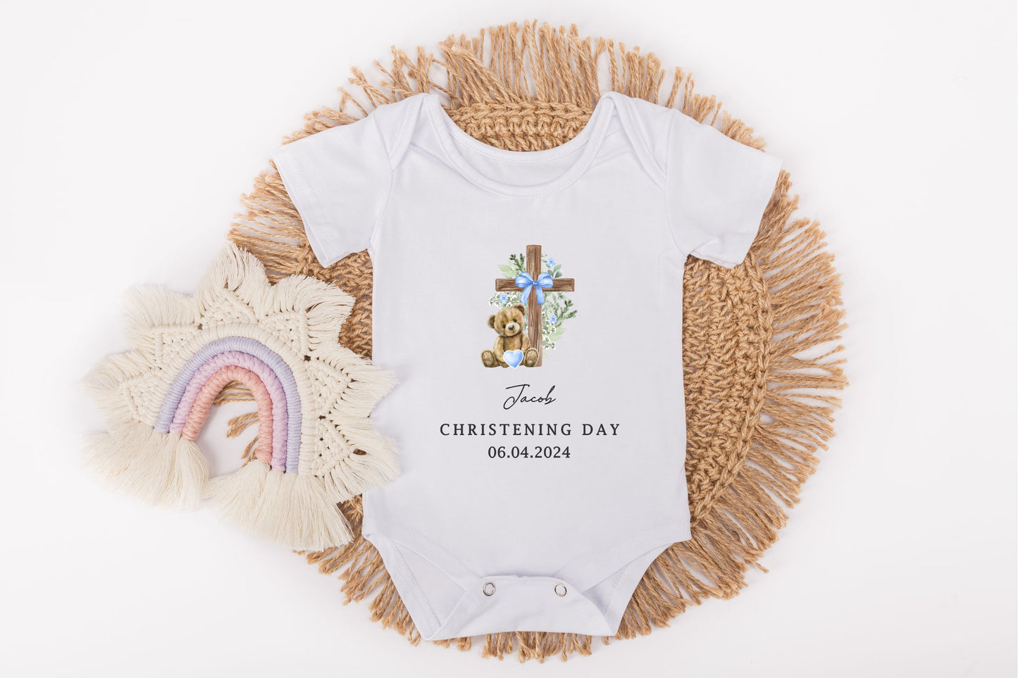 personalised christening day baby vest