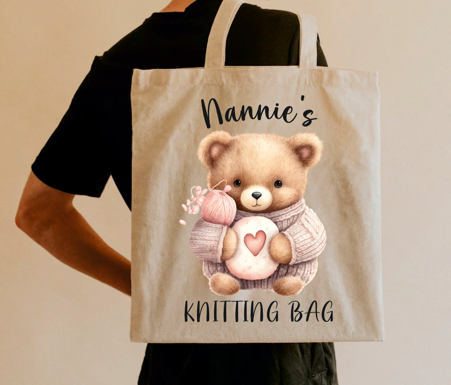 Grandma's personalised knitting Bag