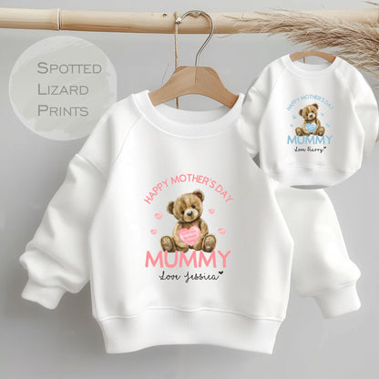 Personalised Mother's Day Kids Sweatshirt - Mother's Day Sweatshirt - I Love my Mummy Sweatshirt - Kids Matching Jumpers Sibling - Mum Gift