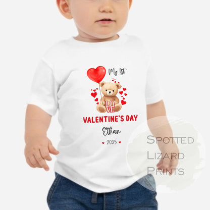 Personalised My First Valentines Sleepsuit Baby Girl / Boy Outfit First Valentines 1st Valentines - Valentines Day