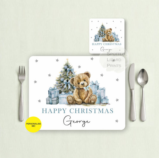 Gift for Kids - Personalised Placemat - Placemat and Coast set - Personalised Tableware - Personalised Coaster - 