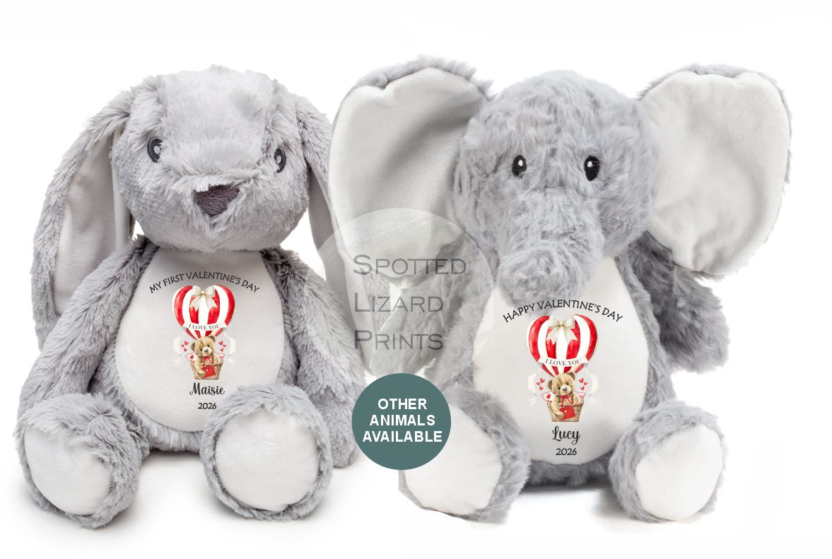 personalised happy valentines day teddy