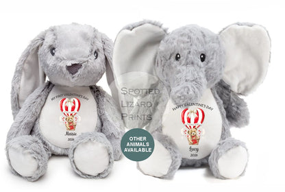 personalised happy valentines day teddy