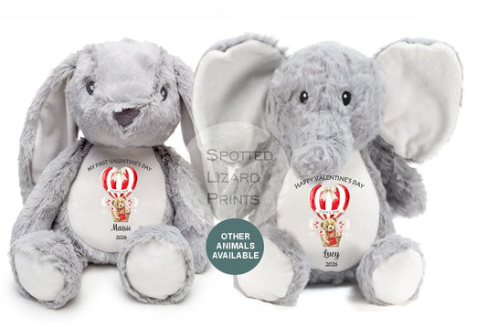 personalised happy valentines day teddy